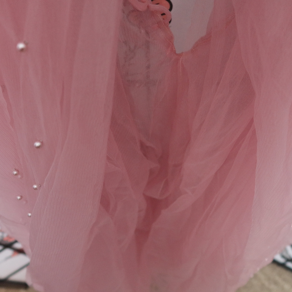 Flowy Pink Maternity Photo Shoot Dress Size XL - Picture 6 of 13